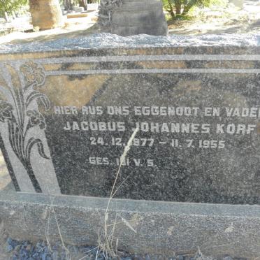 KORF Jacobus Johannes 1899-1955