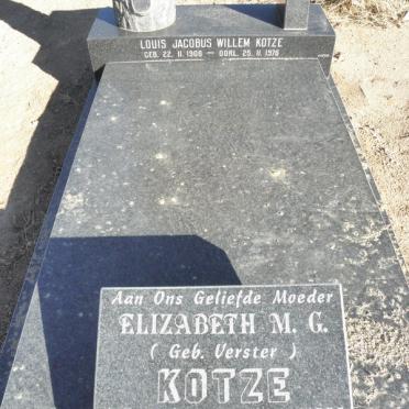 KOTZE Louis Jacobus Willem 1908-1976 &amp; Elizabeth M.G. VERSTER 1913-1999