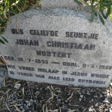 MOSTERT Johan Christiaan 1955-1959