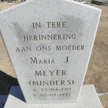 MEYER Maria J. geb MINDERS 1912-1993