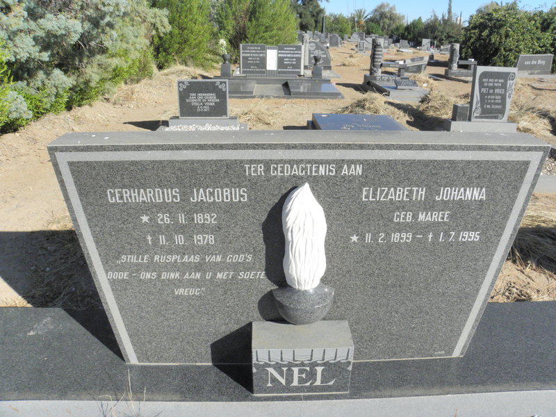 NEL Gerhardus Jacobus 1892-1978 & Elizabeth Johanna MAREE 1899-1995