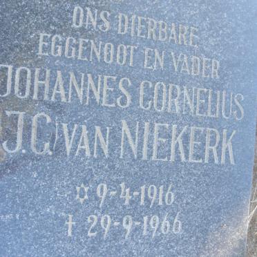 NIEKERK Johannes Cornelius, van 1916-1966