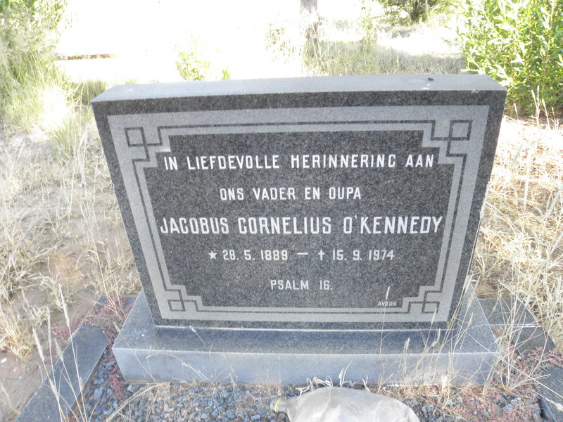 O'KENNEDY Jacobus Cornelius 1889-1974