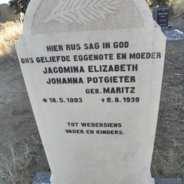POTGIETER Jacomina Elizabeth Johanna nee MARITZ 1893-1939