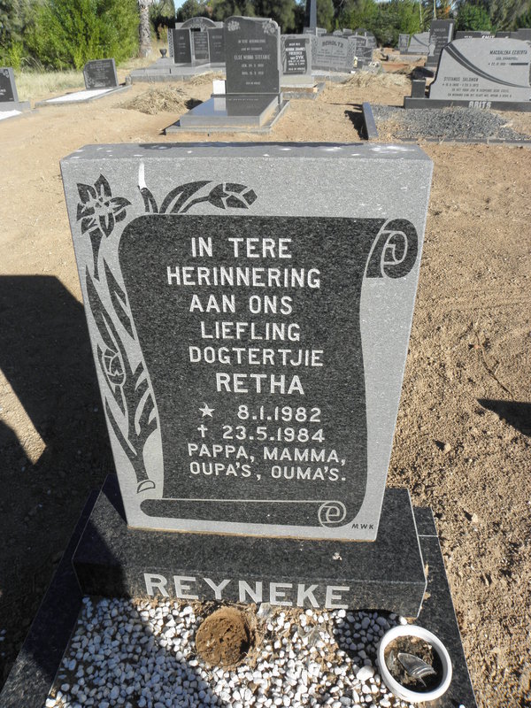 REYNEKE Retha 1982-1984