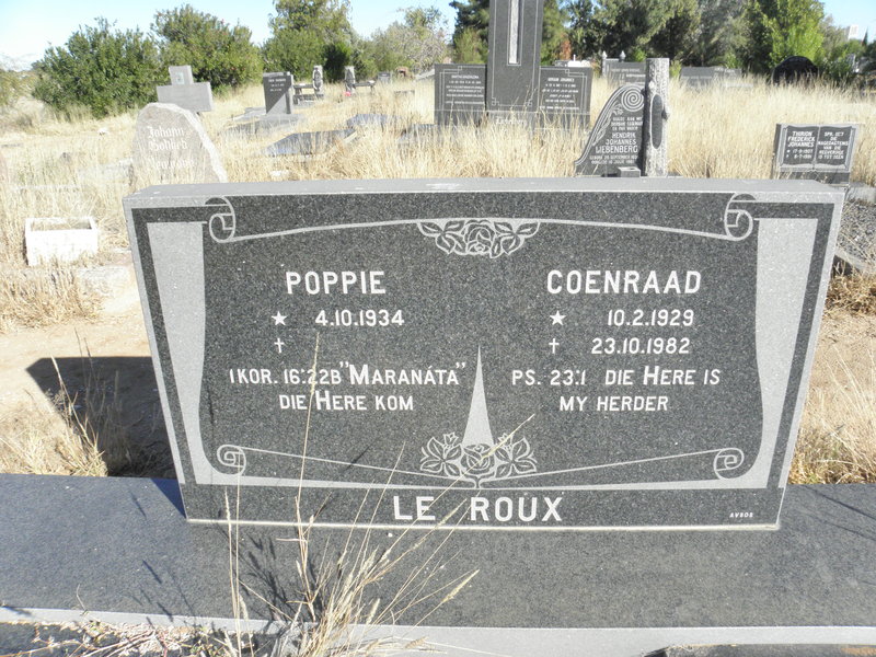 ROUX Coenraad, le 1929-1982 & Poppie 1934-