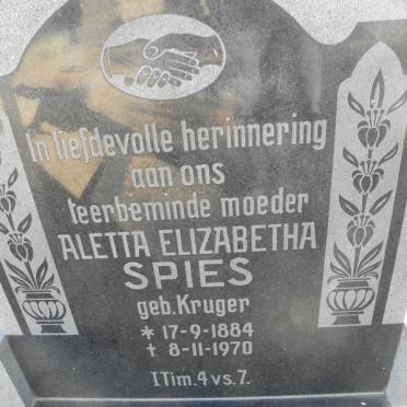 SPIES Aletta Elizabetha nee KRUGER 1884-1970