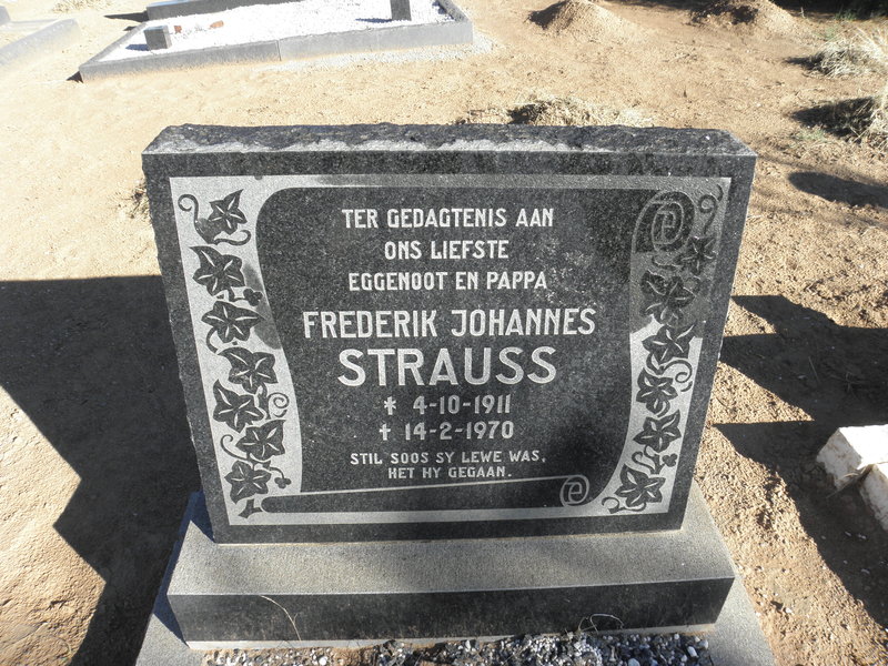 STRAUSS Frederik Johannes 1911-1970