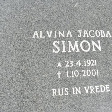 SIMON Alvina Jacoba 1921-2001