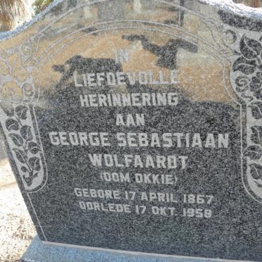 WOLFAARDT George Sebastiaan 1867-1958