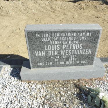WESTHUIZEN Louis Petrus, van der 1917-1995