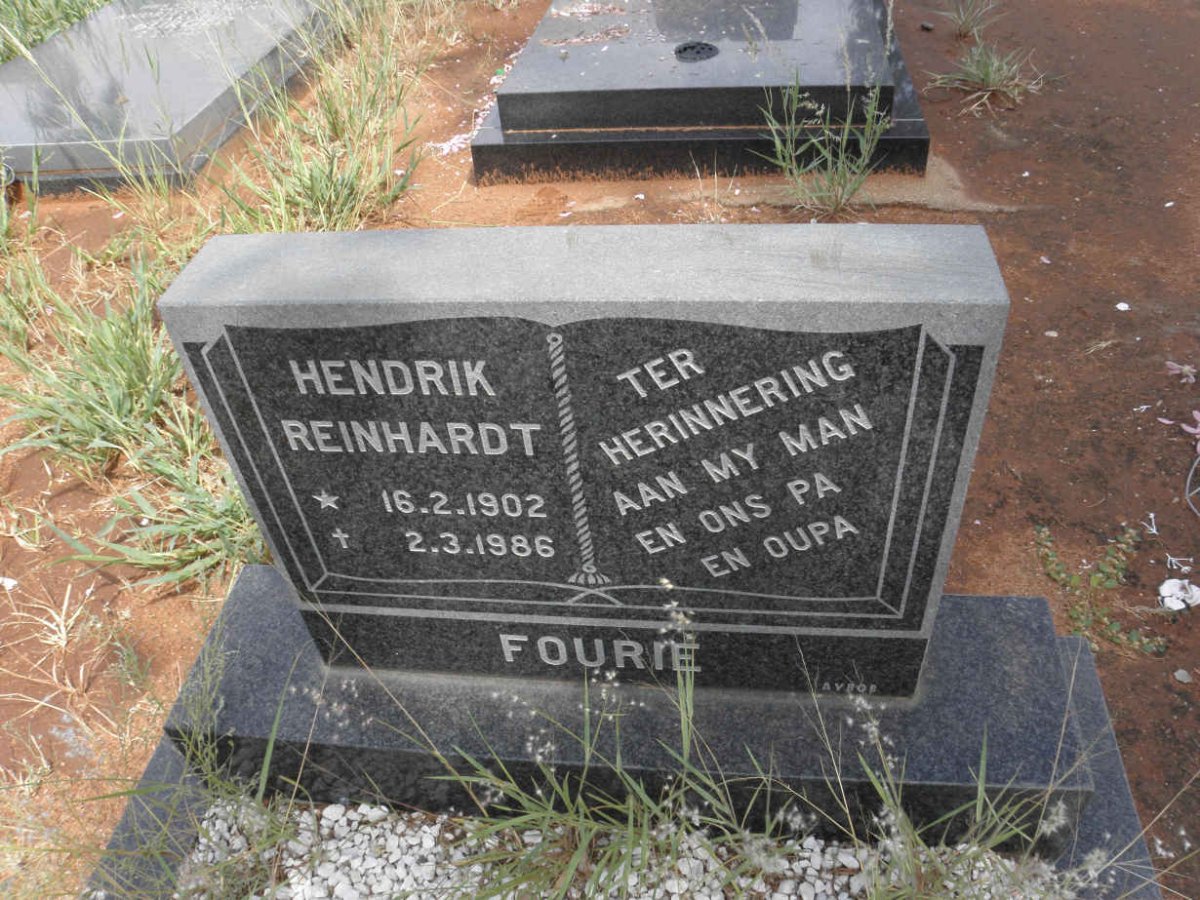 FOURIE Hendrik Reinhardt 1902-1986