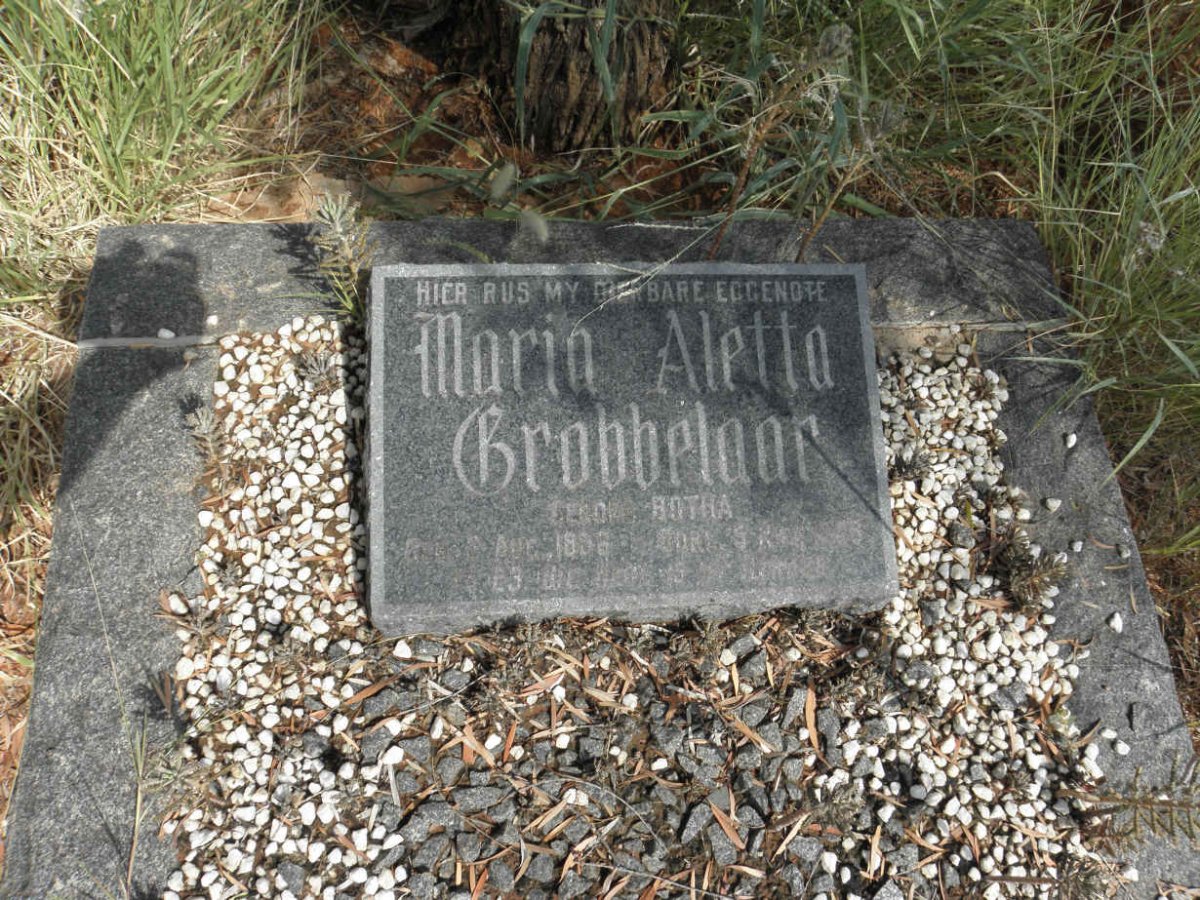GROBBELAAR Maria Aletta nee BOTHA