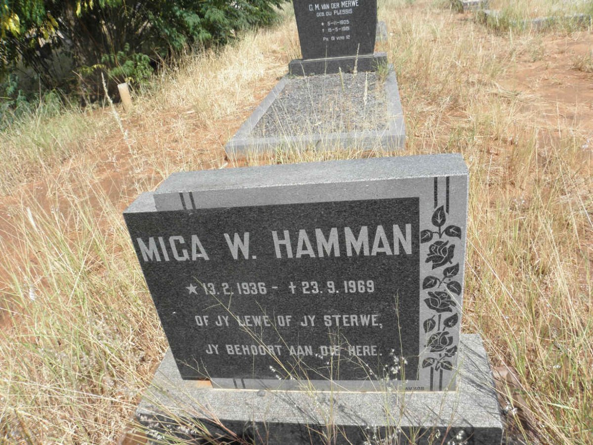 HAMMAN Miga W. 1936-1969