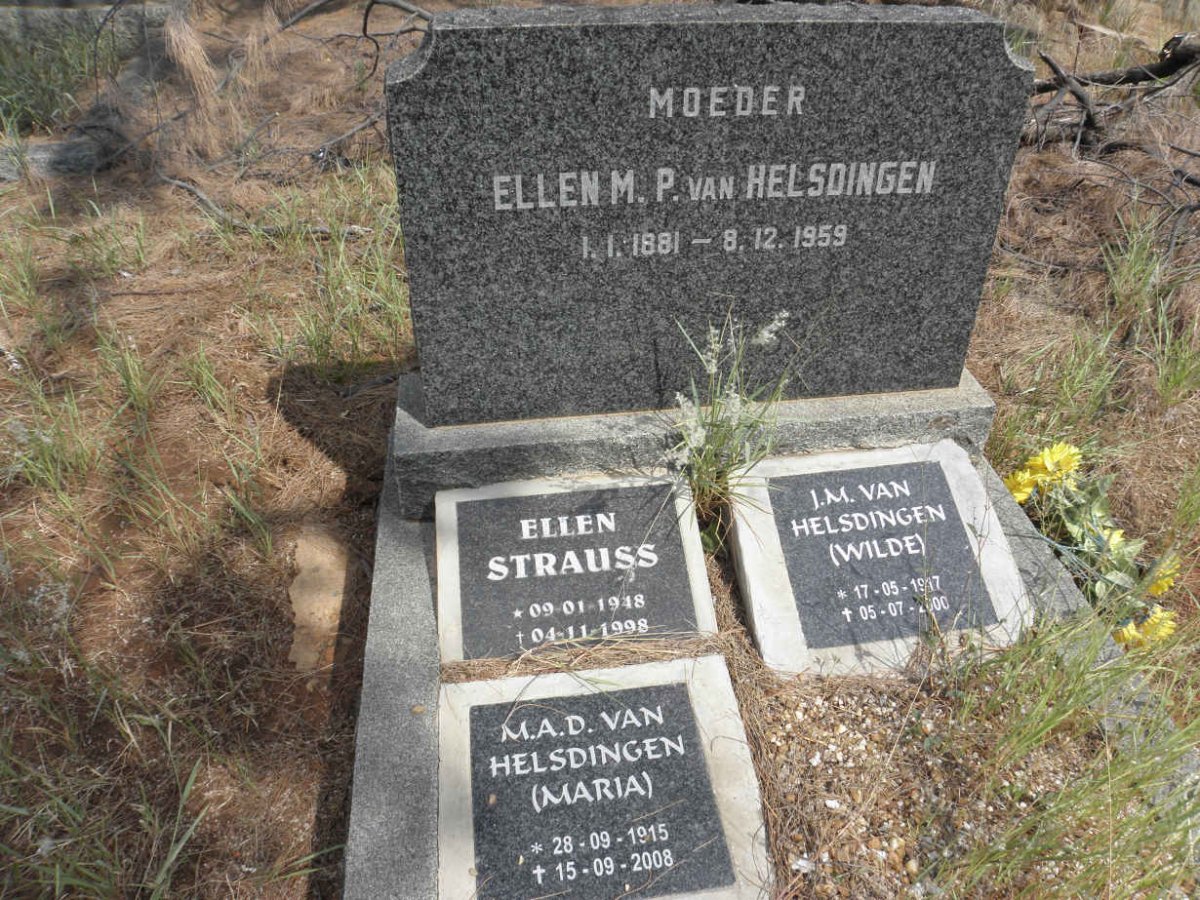 HELSDINGEN Ellen M.P., van 1881-1959 :: STRAUSS Ellen 1918-1998