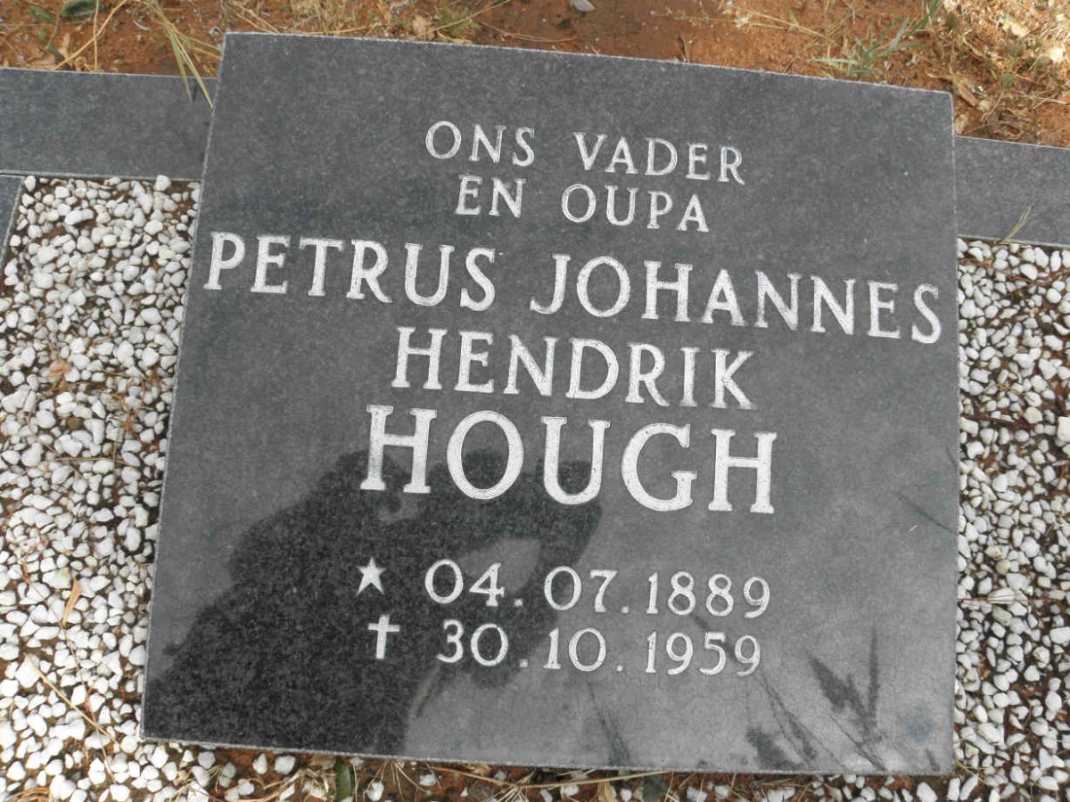 HOUGH Petrus Johannes Hendrik 1889-1959