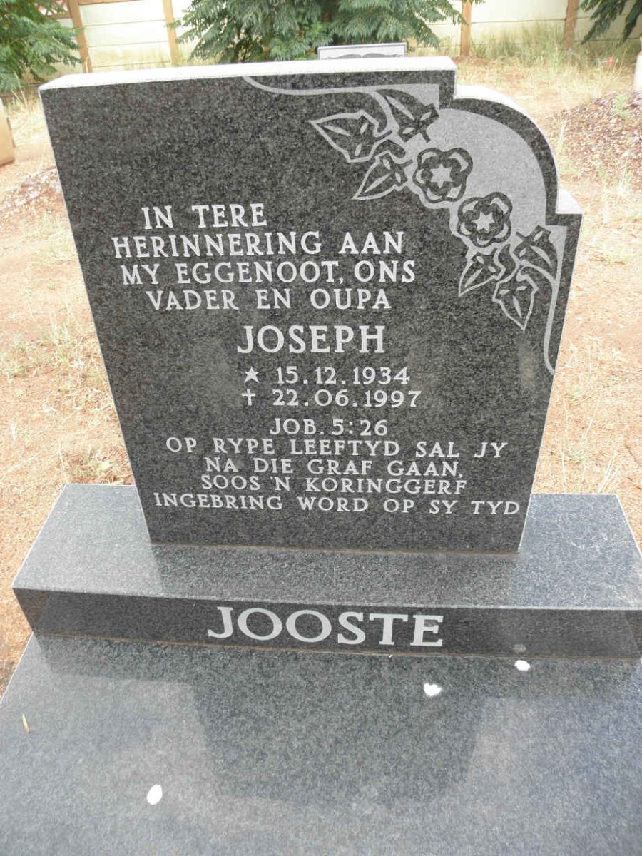 JOOSTE Joseph 1934-1997
