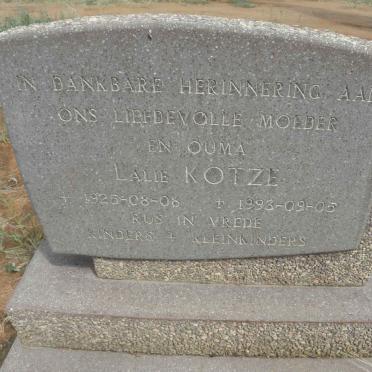 KOTZE Lalie 1925-1993