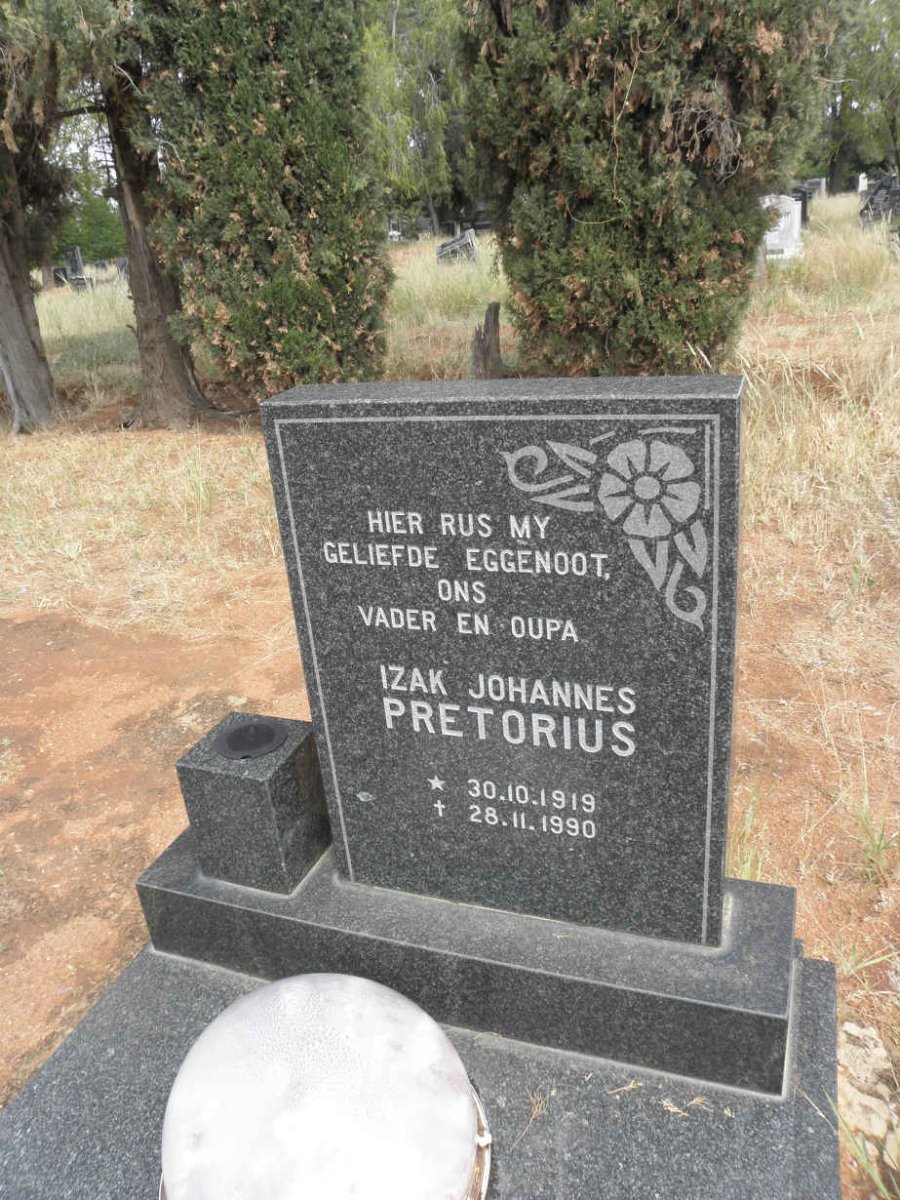 PRETORIUS Izak Johannes 1919-1990