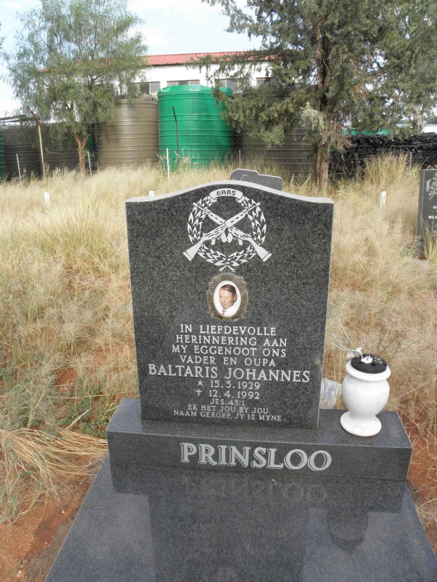 PRINSLOO Baltaris Johannes 1929-1992