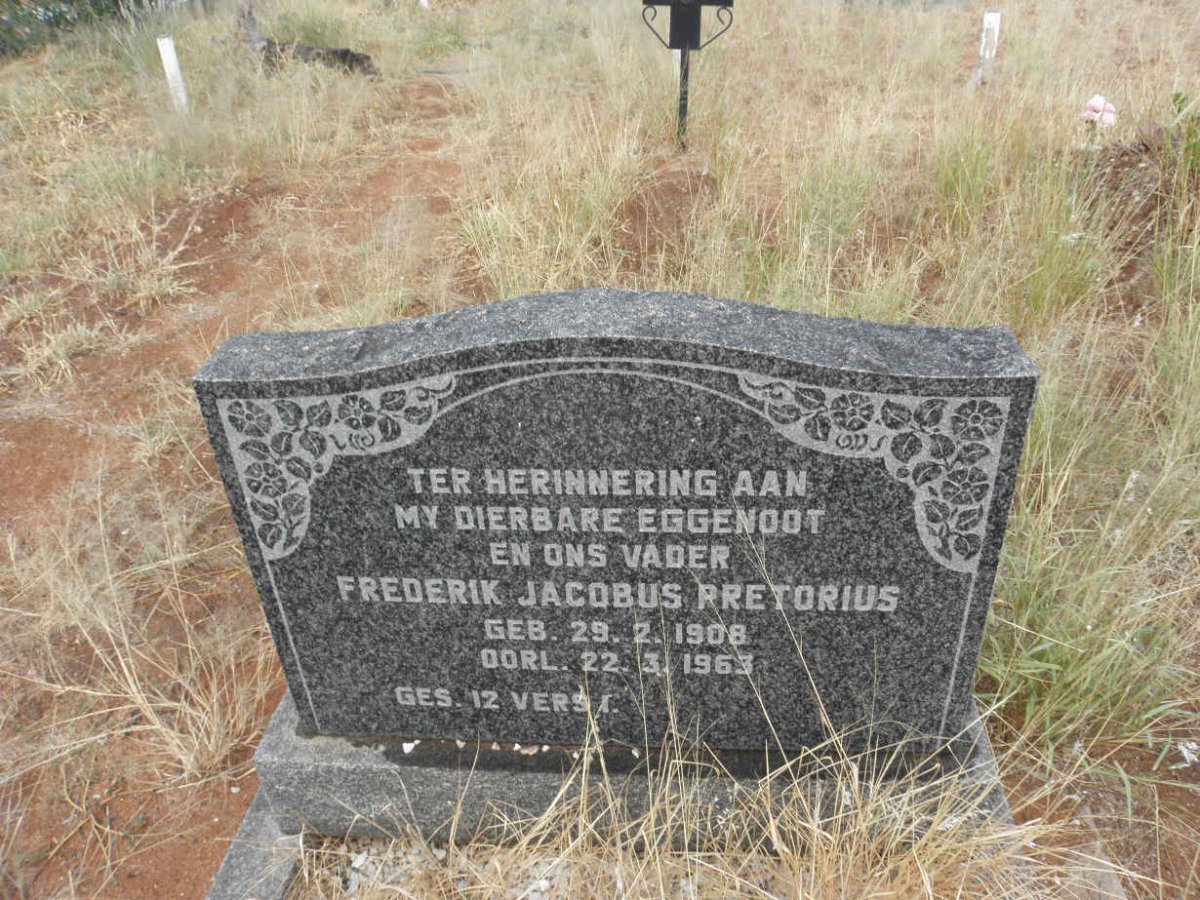 PRETORIUS Frederik Jacobus 1908-1963