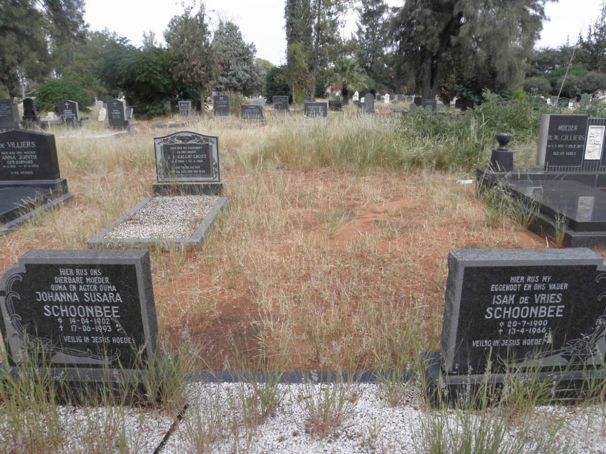 SCHOONBEE Isak de Vries 1900-1966 & Johanna Susara 1902-1993