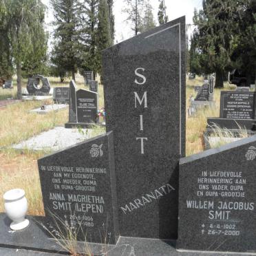 SMIT Willem Jacobus 1902-2000 &amp; Anna Magrietha LEPEN 1906-1980