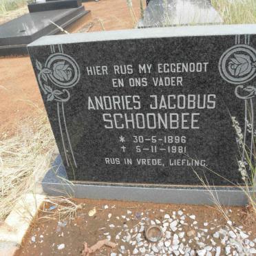 SCHOONBEE Andries Jacobus 1896-1981