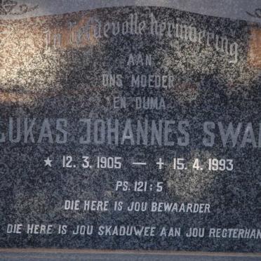 SWART Lukas Johannes 1905-1993