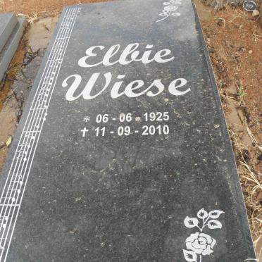 WIESE Elbie 1925-2010