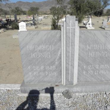 KONIG Heinrich 1880-1956 &amp; Martha 1884-1944