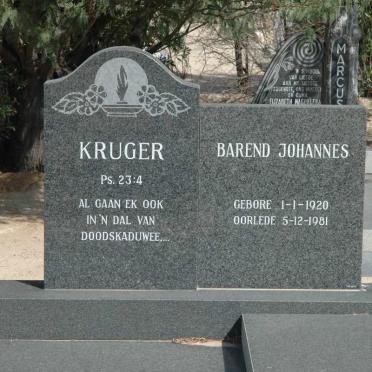 KRUGER Barend Johannes 1920-1981