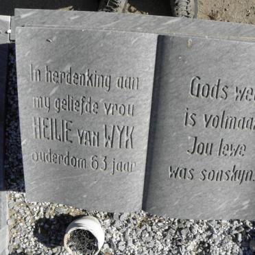 WYK Heilie, van