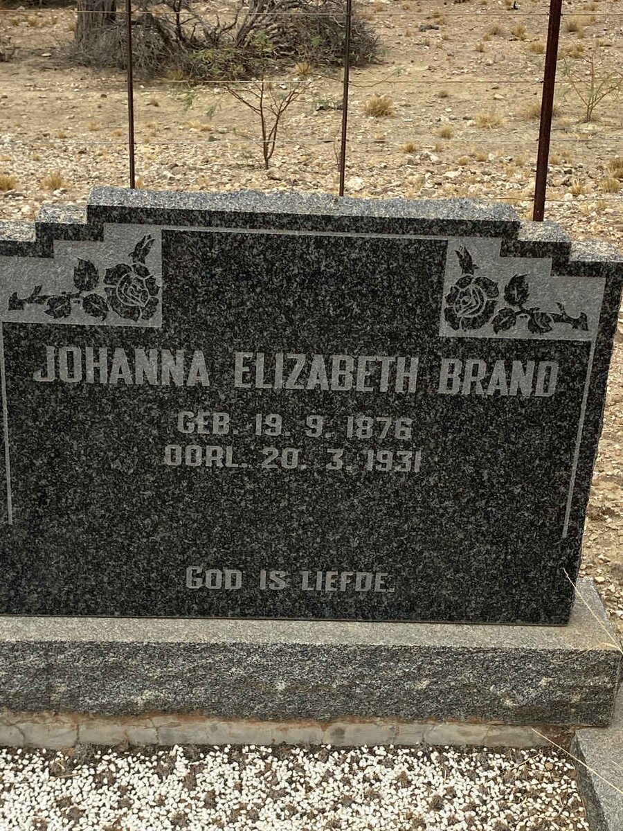 BRAND Johanna Elizabeth 1876-1931