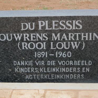 PLESSIS Louwrens Marthinus, du 1891-1960