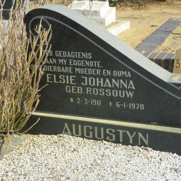 AUGUSTYN Elsie Johanna nee ROSSOUW 1911-1970