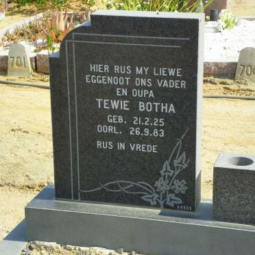 BOTHA Tewie 1925-1983