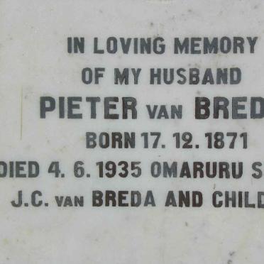 BREDA Pieter, van 1871-1935