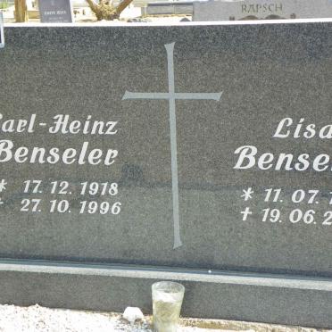 BENSELER Carl-Heinz 1918-1996 &amp; Lisa 1921-2005