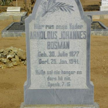 BOSMAN Arnoldus Johannes 1877-1941