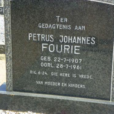 FOURIE Petrus Johannes 1907-1961