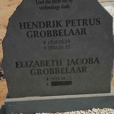 GROBBELAAR Hendrik Petrus 1926-2006 &amp; Elizabeth Jacoba 1935-