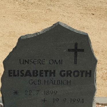 GROTH Elisabeth nee HALBICH 1899-1994