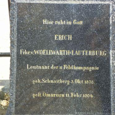 LAUTERBURG Erich, VON WOELLWARTH 1876-1904