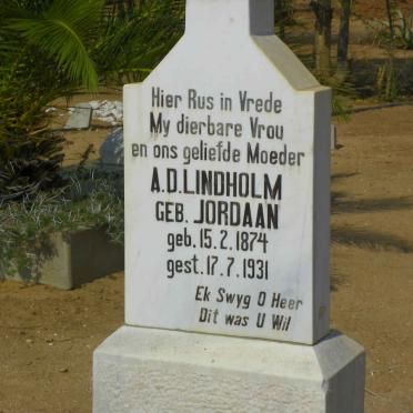 LINDHOLM A.D. nee JORDAAN 1874-1931
