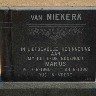 NIEKERK Marius, van 1960-1990