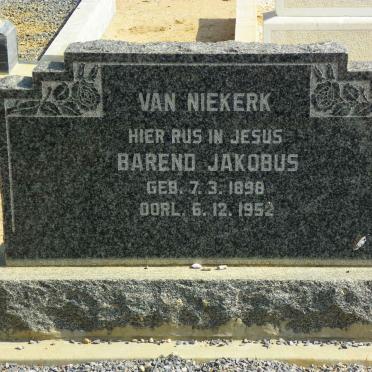 NIEKERK Barend Jakobus, van 1898-1952