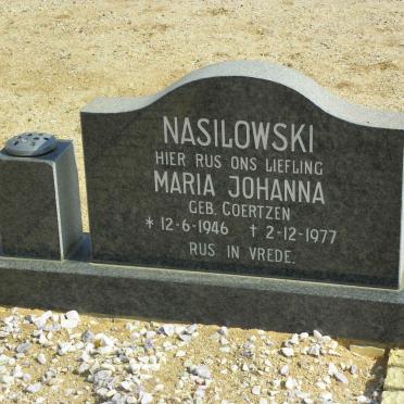 NASILOWSKI Maria Johanna nee COERTZEN 1946-1977