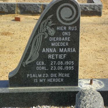 RETIEF Anna Maria 1905-1995