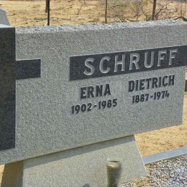 SCHRUFF Dietrich 1887-1974 &amp; Erna 1902-1985